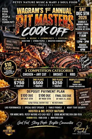 Wagram's 1st Annual Pit Masters Cook Off