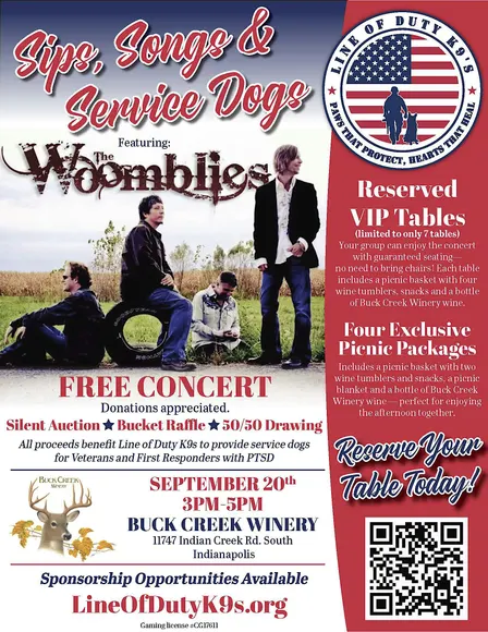 Sips Songs and Service Dogs