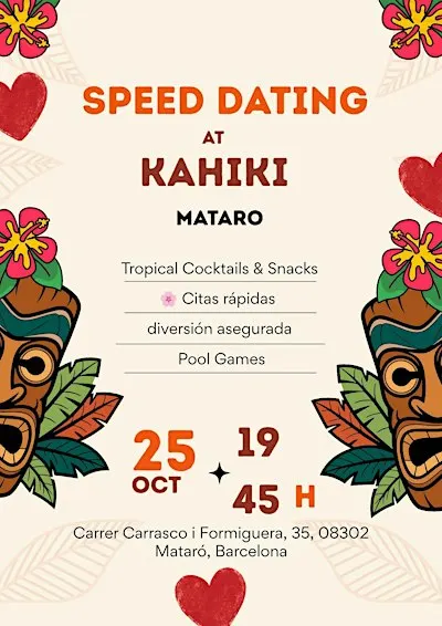 FIRST DATES EXPRESS (30-45) in Mataro at KAHIKI BAR
