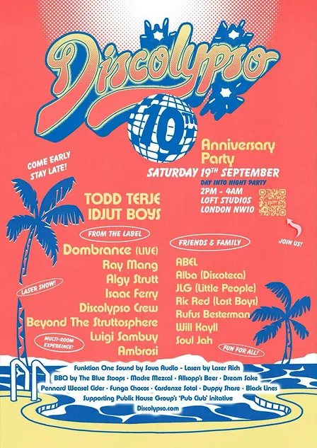 Discolypso Day Into  Night Party w: TODD TERJE / IDJUT BOYS / DOMBRANCE +++