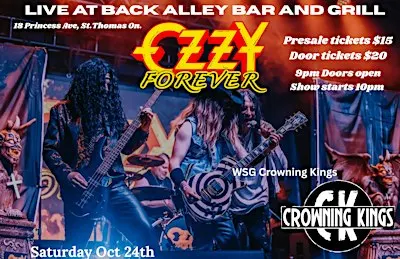 OZZY FOREVER + CROWNING KINGS Live @ The Back Alley