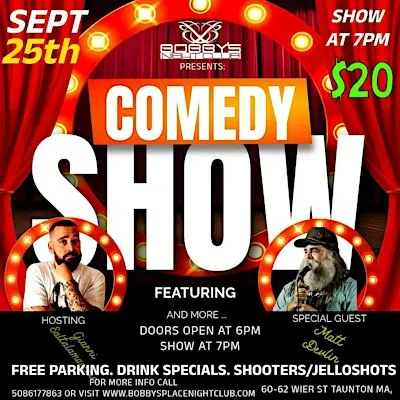 Comedy Showcase! at Bobby's Place Nightclub