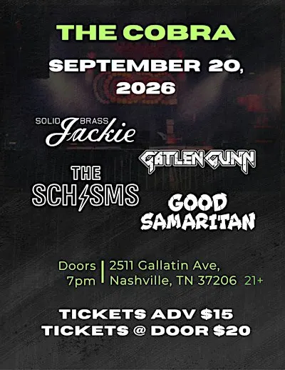 Venue: Good Samaritan | The Schisms | Gatlen Gunn | Solid Brass Jackie
