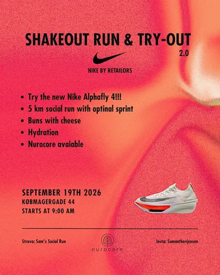 Shakeout run and try-out 2.0, Nike by Retailors