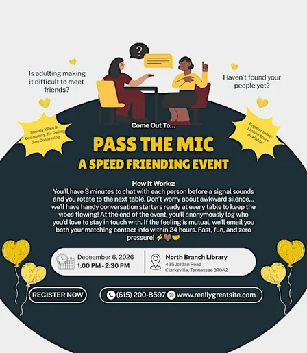 Pass The Mic - A Speed Friending Event