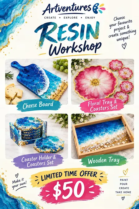 Introduction to Resin at Artventures Oakville Bronte