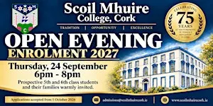 Scoil Mhuire College, Cork- Open Night- Principals Address-19:30pm