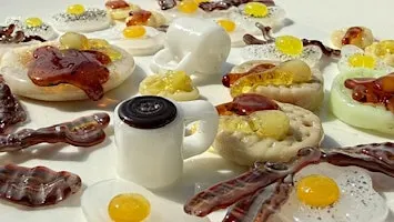 Make Your Own Torch worked Glass Breakfast Food Pendants or Earrings