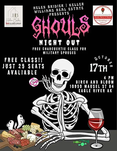 GHOULS NIGHT OUT-- CHARCUTERIE CLASS (MILSPOUSE APPRECIATION NIGHT)