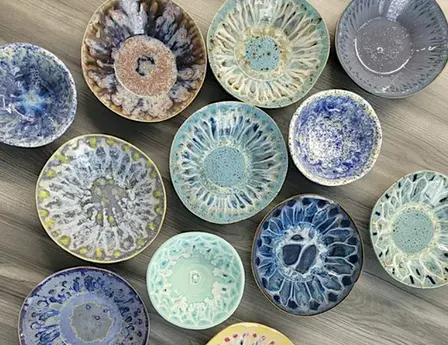 Peacock Bowl - ceramic painting technique class