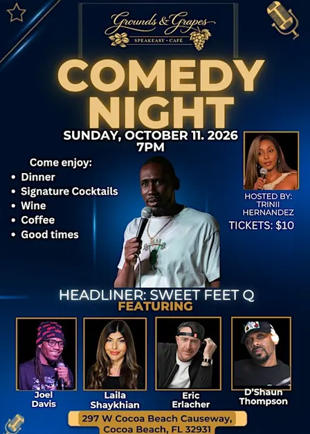 October Grounds and Grapes Comedy Night