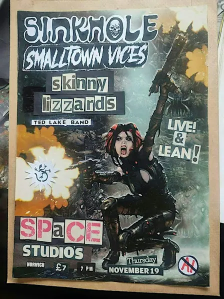 Sinkhole, Smalltown Vices, Skinny Lizzards + The Ted Lake Band