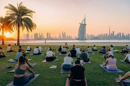 THE BIG STRETCH — 500-Person Sunrise Yoga Gathering (Dubai)