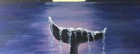 Join our peaceful Whale Tail paint and sip painting event