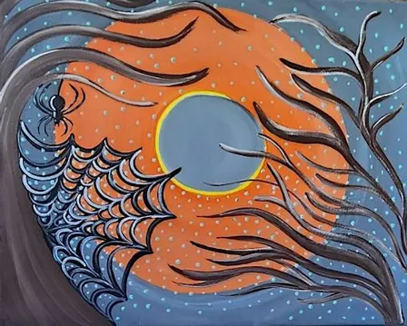 Sip and fun Painting event at Brick and Barrel: Haunted Woods Paint and sip
