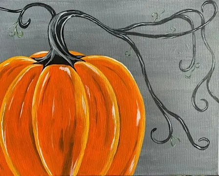 Masterpiece in the Making: Paint and sip our Charming Pumpkin