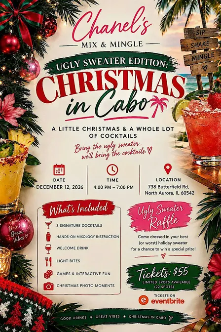 Chanel’s Mix & Mingle: Ugly Sweater Edition – Christmas in Cabo