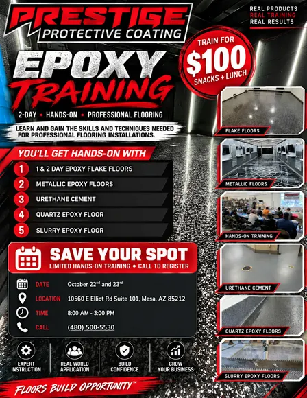 Arizona October Epoxy Training