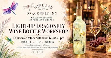 Light-Up Dragonfly Wine Bottle Workshop at Peddler's Village