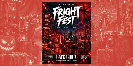 FRIGHT FEST HALLOWEEN ROOFTOP DAY PARTY| HALLOWEEN WKND