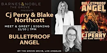 CJ Perry and Blake Northcott signs BULLETPROOF ANGEL at B&N The Grove