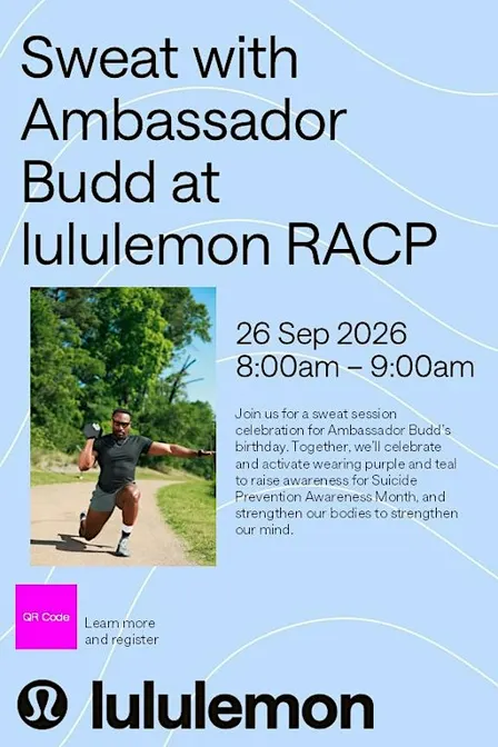 Sweat with Ambassador Budd at lululemon RACP