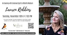 Natick, MA - Spirit & Afterlife Medium Event with Lauren Robbins Seen on TV
