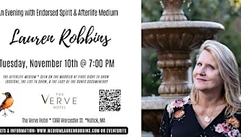 Natick, MA - Spirit & Afterlife Medium Event with Lauren Robbins Seen on TV