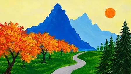 ✨ Mountain Magic: An Autumn Paint & Sip✨