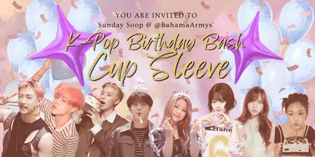 K-Pop Birthday Bash Cup Sleeve Event