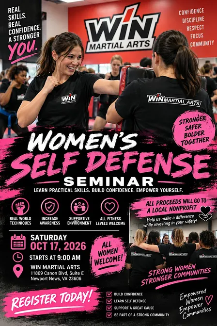 WOMEN SELF DEFENSE SEMINAR & NONPROFIT FUNDRAISER