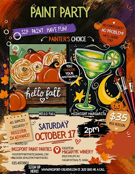10.17.26 Hello Fall or Midnight Margarita at Masaryk Winery
