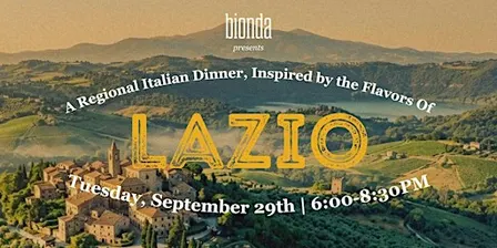 An Evening of Regional Italian Cuisine, Lazio