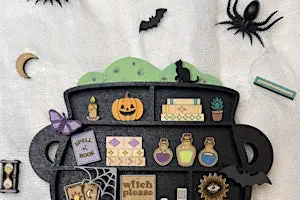 Spooky Cauldron Bookshelf Craft Event
