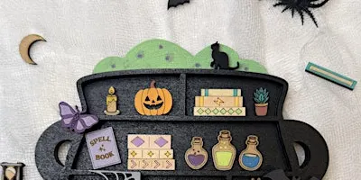 Spooky Cauldron Bookshelf Craft Event