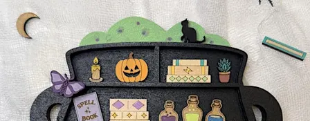 Spooky Cauldron Bookshelf Craft Event