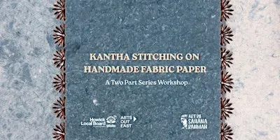 Kantha Stitching on Handmade Fabric Paper
