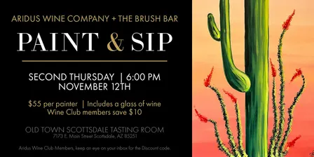 Aridus x Brush Bar Paint & Sip