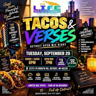 Tacos & Verses: Detroit Open Mic Night