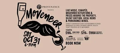 Movember Charity Event at Provenance Wines