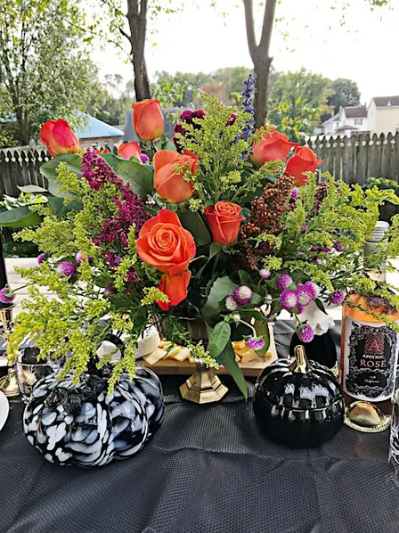 Halloween floral class and party