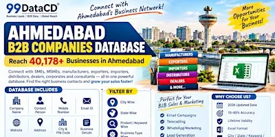 Download Verified 40178 Ahmedabad Companies List with Free Sample