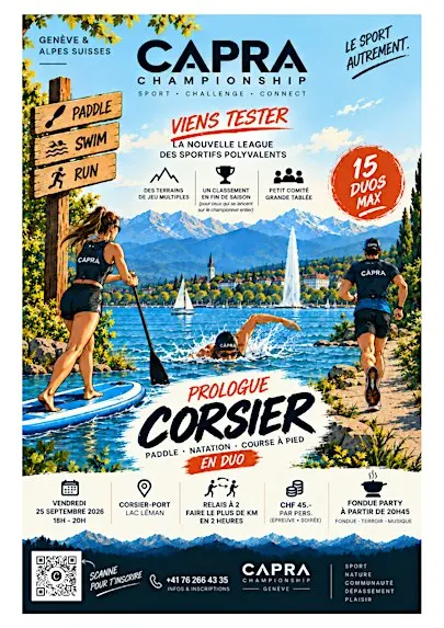 CAPRA CHALLENGE - PADDLE - SWIM & RUN | Challenges sportifs en duo à Genève