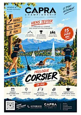CAPRA CHALLENGE - PADDLE - SWIM & RUN | Challenges sportifs en duo à Genève