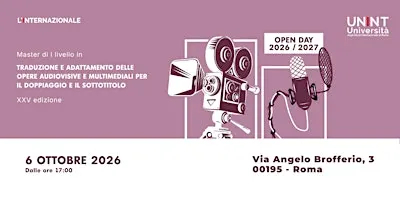Open Day master in Traduzione audiovisiva