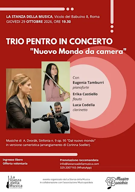 Trio Pentro in concerto "Nuovo mondo da camera"