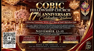 COBIC 17th Church Anniversary Gala & Celebration Experience