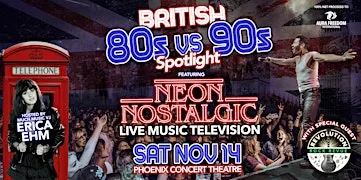 Erica Ehm hosts British 80s vs 90s LIVE MUSIC TELEVISION w Neon Nostalgic