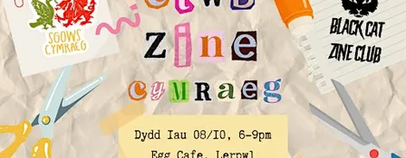Clwb zine Cymraeg - Sgows Cymraeg x Black Cat Zine Club