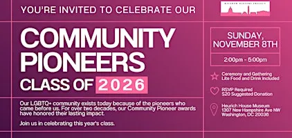 Community Pioneers Class of 2026 Ceremony + Gathering